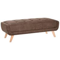 OTTOMANE Stoff Dunkelbraun Habo - Hellbraun, Textil (134/42/60cm) - Beliani