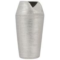 DEKOVASE Steinzeug silber Apamea - Silberfarben, Stein (33cm) - Beliani