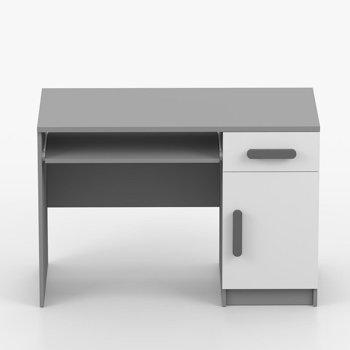 KINDERSCHREIBTISCH Jonas II 08 110 cm, 110/75/50, grau - Grau, Holzwerkstoff (110/75/50cm) - imoebel24
