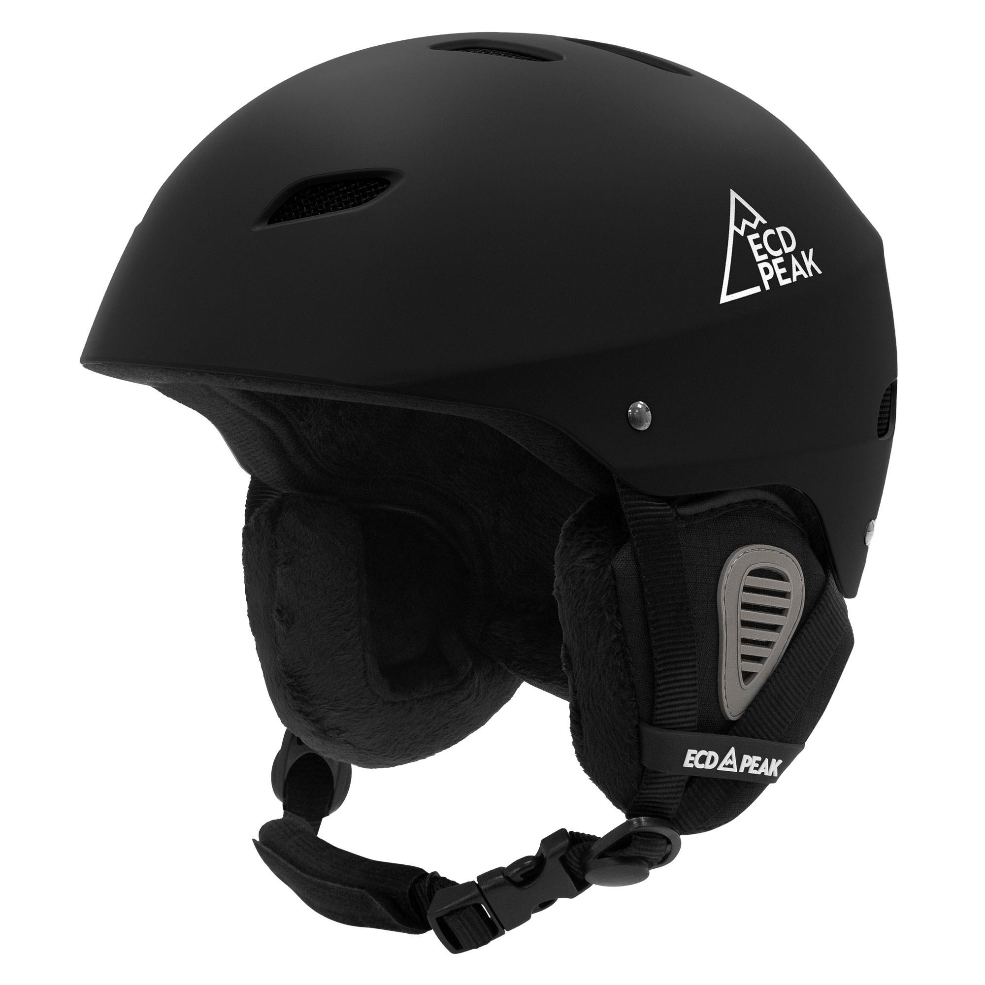 SKIHELM für Herren und Damen Snowboardhelm robust Schwarz L 58-61 cm - Schwarz, Kunststoff (30/24cm) - ECD-Germany