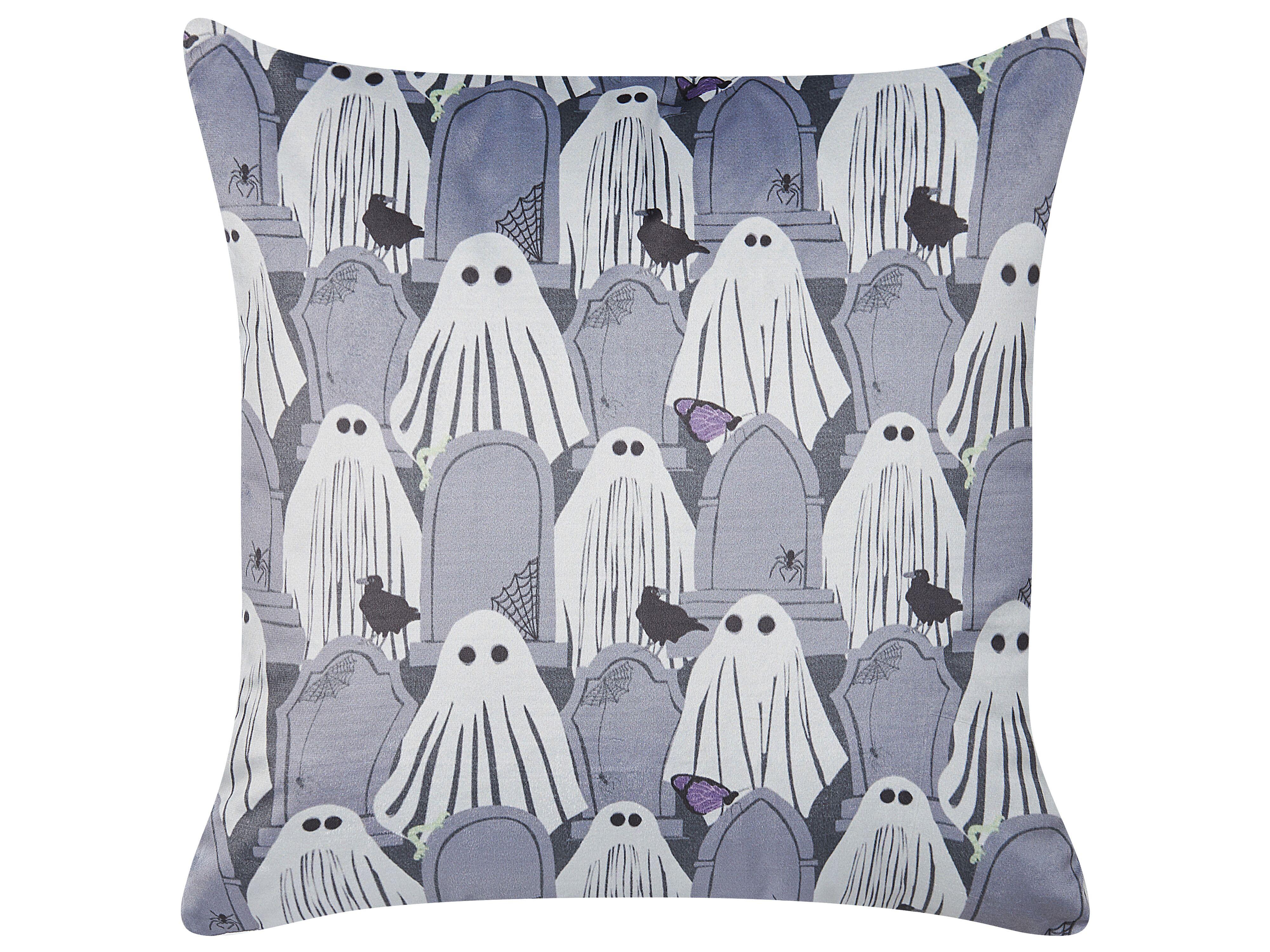 DEKOKISSEN Grau 45/45 cm Fanate - Grau, Textil (45/45cm) - Beliani
