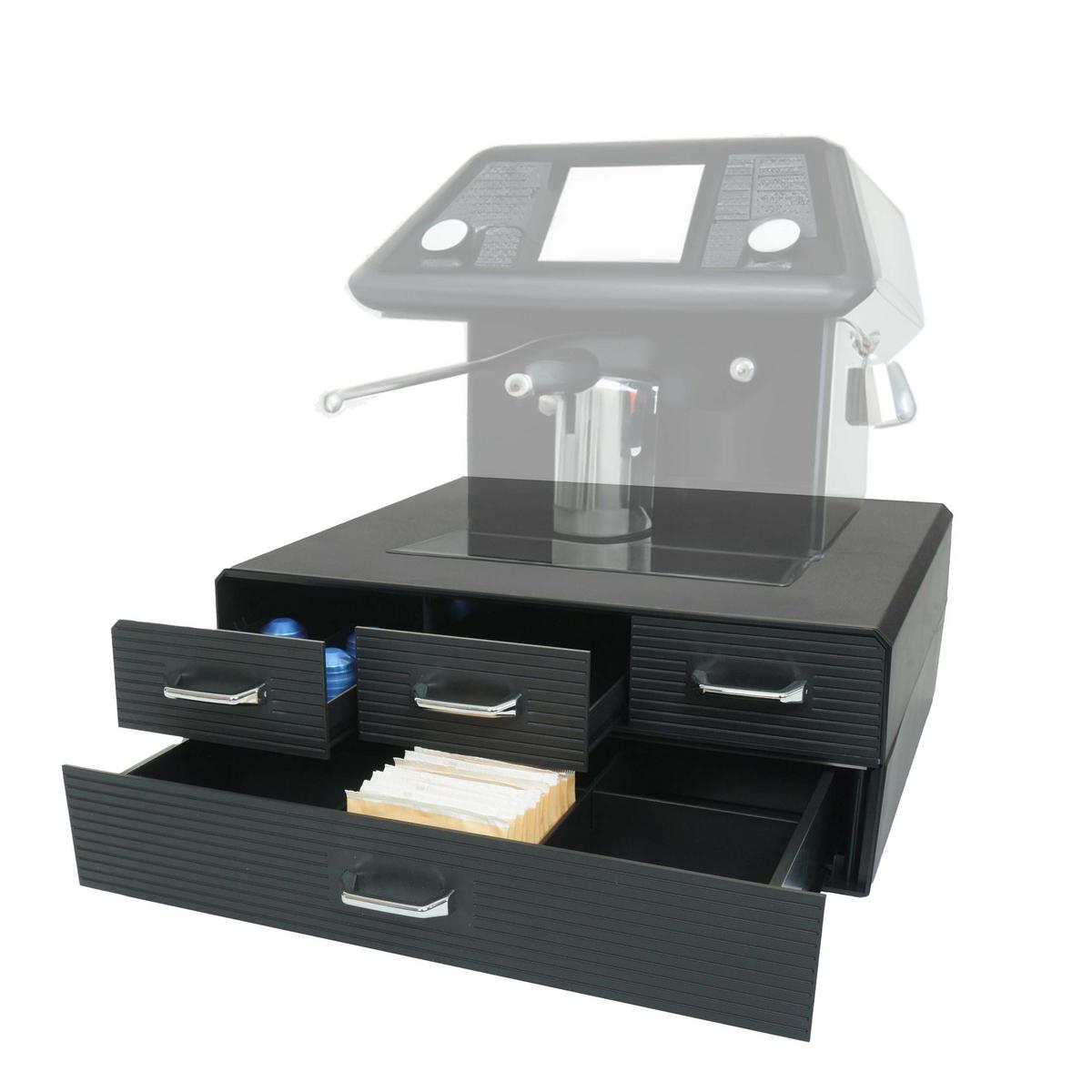 SCHUBLADENBOX eckig Schwarz - Schwarz, Kunststoff (31/34/13cm) - MCW