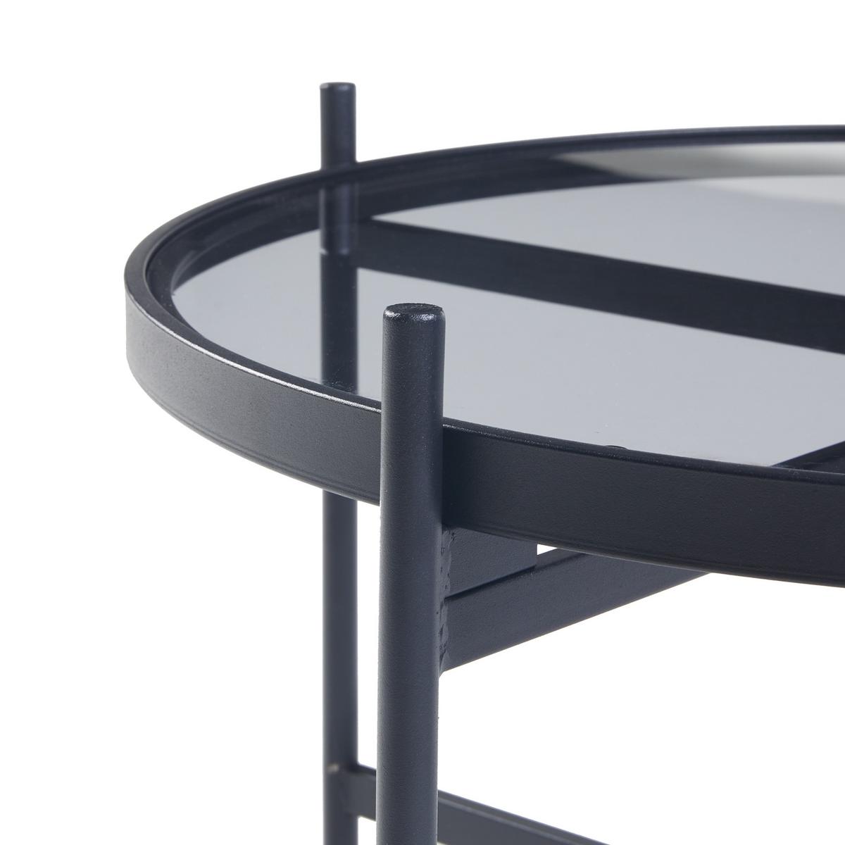 COUCHTISCH Lier 39.5/61 cm - Schwarz, Metall (61/61/39.5cm) - [en.casa]