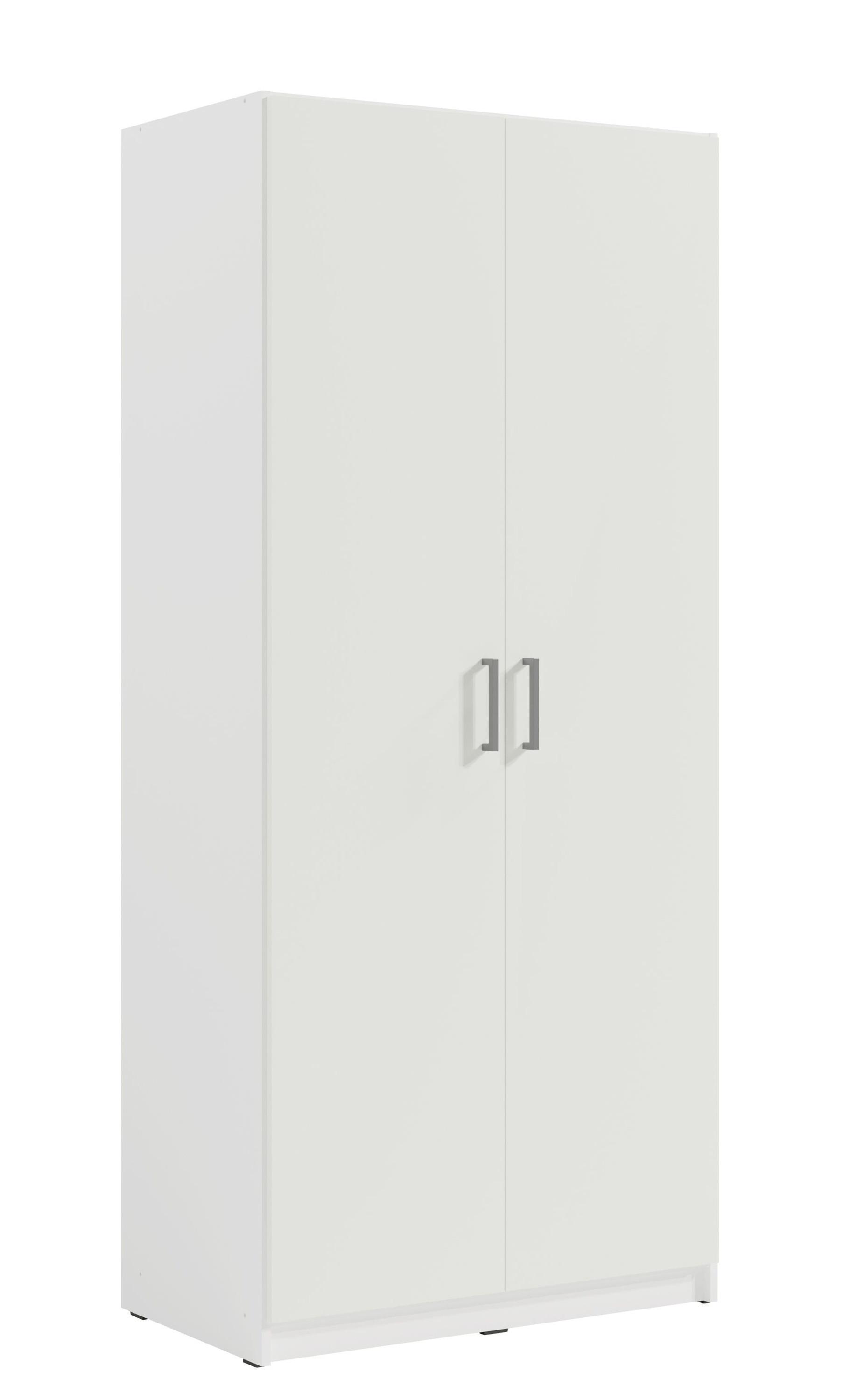 KLEIDERSCHRANK Weiß 91/197/52 - Weiß, Holzwerkstoff (91/197/52cm) - RAUMHIRSCH FURNITURE