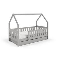 KINDERBETT BELLA mit Bettkasten 80x190 cm Hellgrau - Hellgrau, Holz (80/190cm) - MASSENO