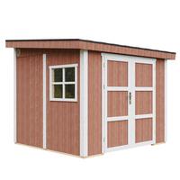 GARTENHAUS 5,9 m² - H231x248x294 cm - Ohne Boden und Seitenwand – M938B-REDWOOD RED - Rot, Holz (236/231/250cm) - Timbela