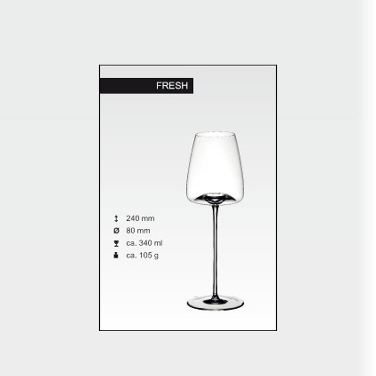 WEISSWEINGLÄSER Vision Fresh transparent 340 ml 2er Set - Transparent, Glas (0.34L) - Zieher