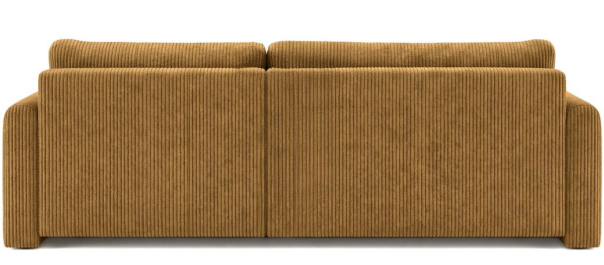 ECKSOFA Cora mit Schlaffunktion & Stauraum, Universell Rechts/Links, Senfgelb Cord Chenille 260/82/160 cm - Gelb/Schwarz, Kunststoff/Textil (250/160cm) - WFL GROUP