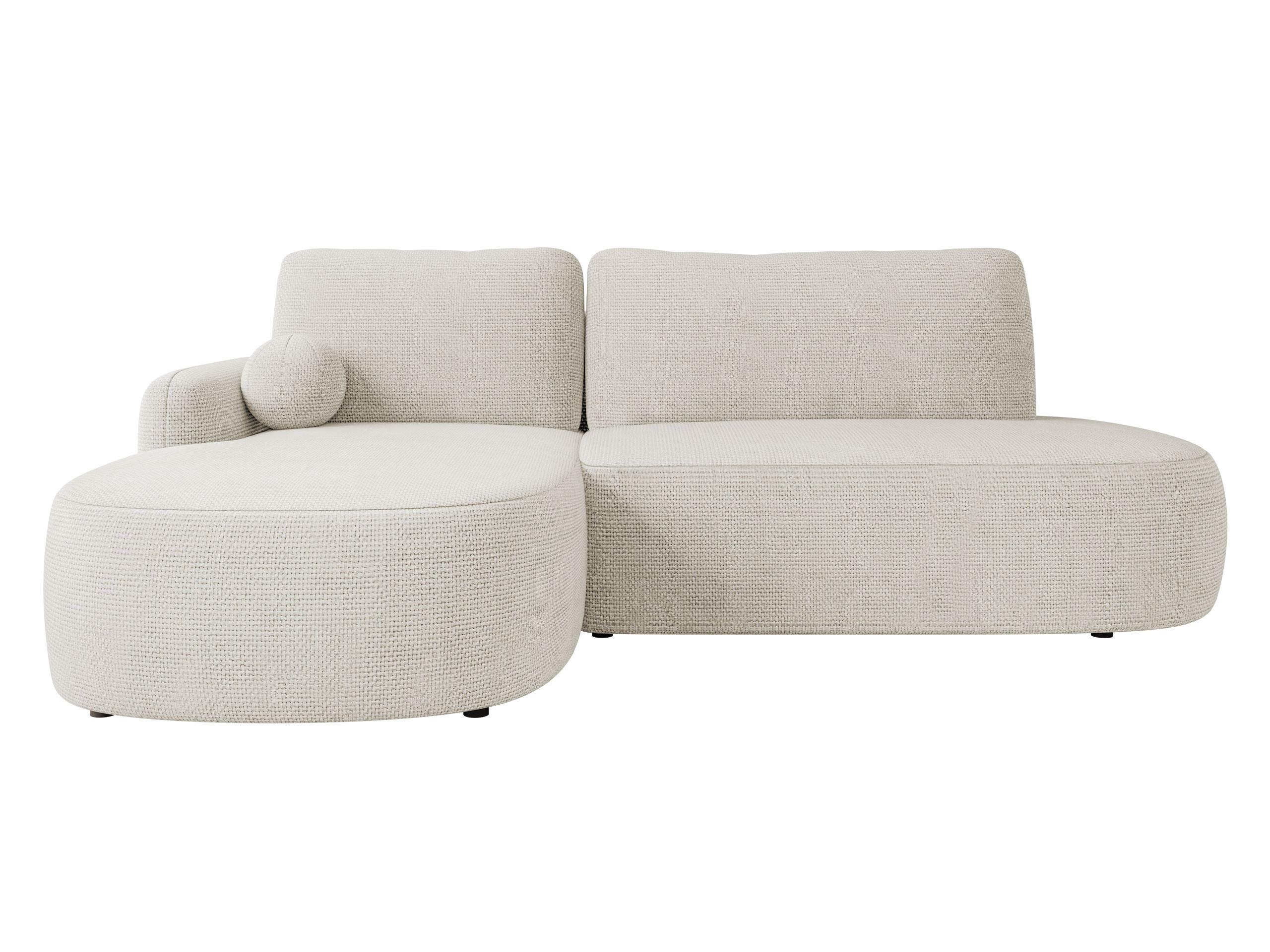 ECKSOFA Loridu O, Seite: Links - Creme/Schwarz, Holz/Kunststoff (274/174cm) - MIRJAN24