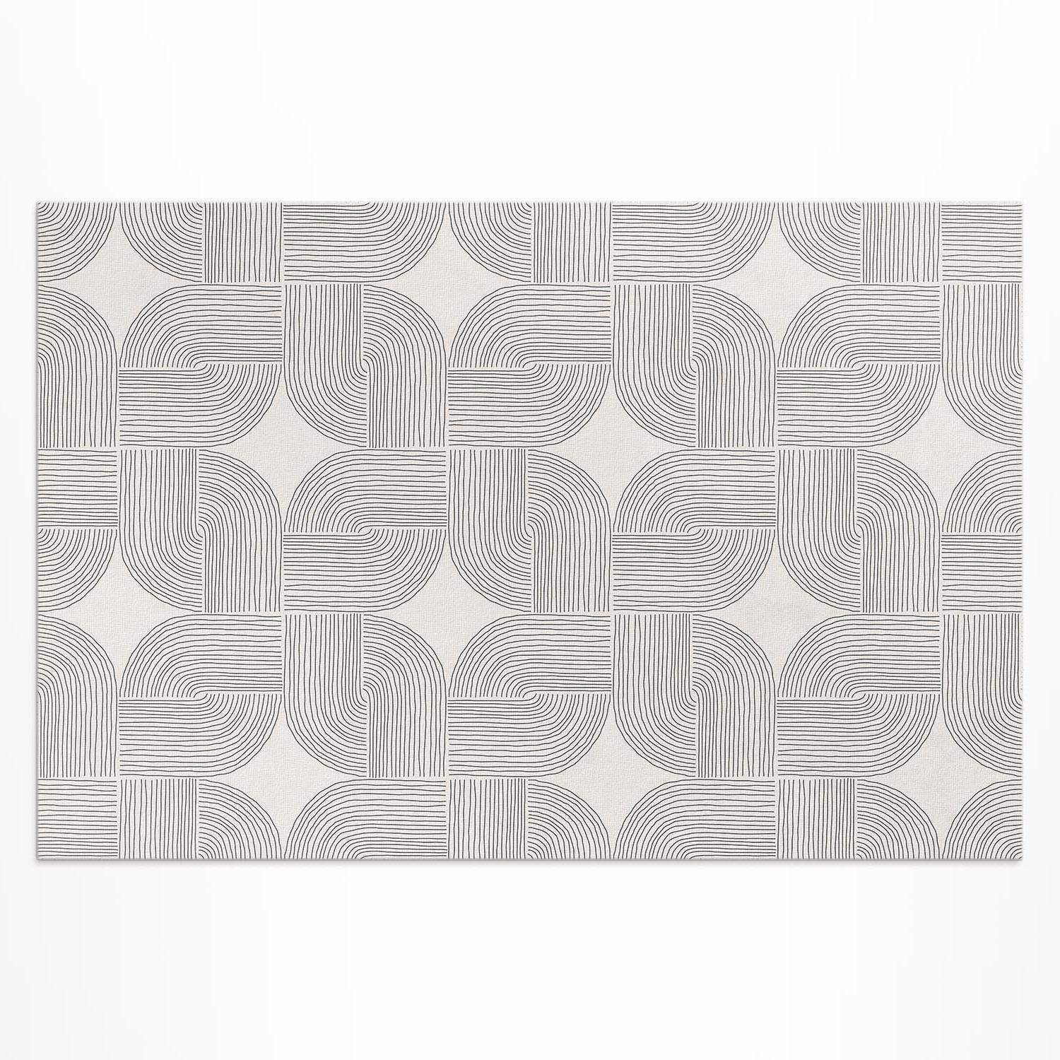 TEPPICH 60x90 cm Linearer Zopf - Hellgrau, Kunststoff (60/90cm) - Wallfluent