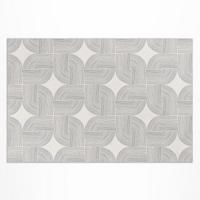 TEPPICH 150x225 cm Linearer Zopf Vintage Muster - Hellgrau, Kunststoff (150/225cm) - Wallfluent