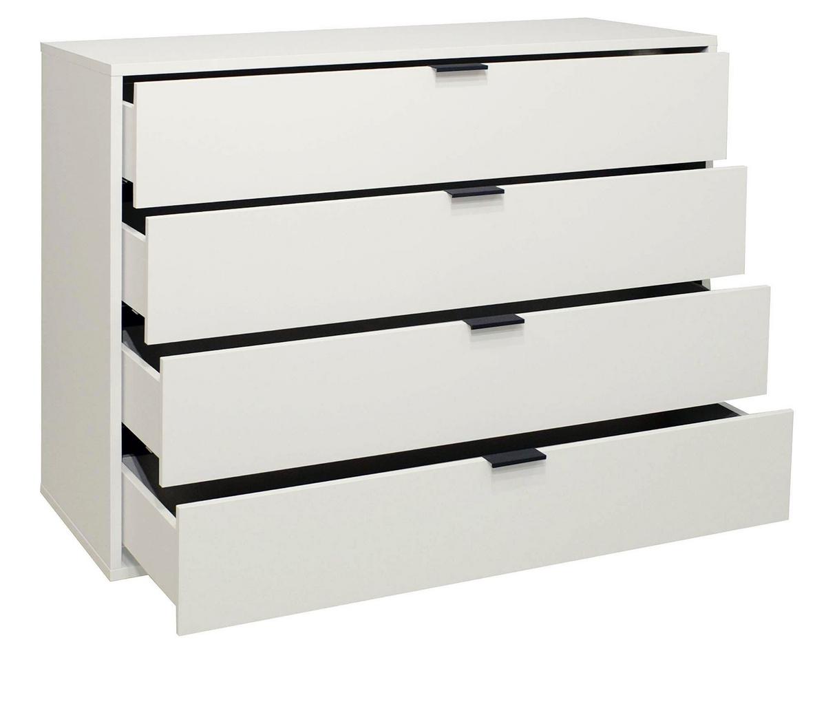 KOMMODE Erna 119x45x87 Kreidegrau matt Lack - Hellgrau, Holzwerkstoff (119/87/45cm) - 58aufmkessel