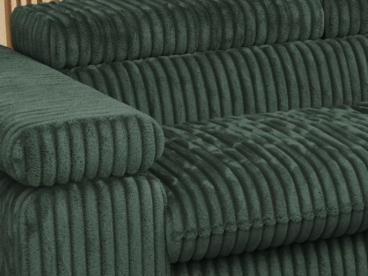 ECKSOFA PETER L Grün Cord - Rechts Seite - Schwarz/Grün, Textil/Metall (273/208cm) - MKS