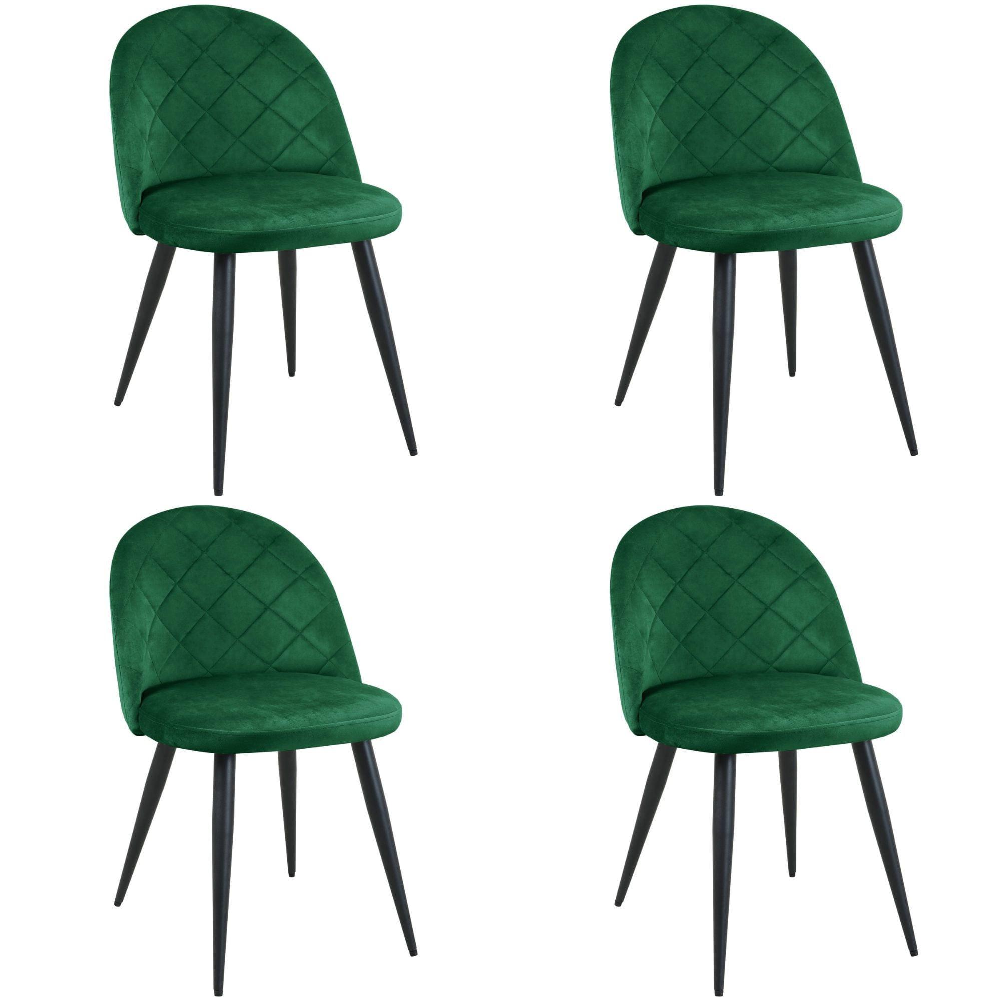 POLSTERSTUHL 4er Set, Metallbeine Grün 50/77/46 - Grün, Textil (54/76/57cm) - RAUMHIRSCH FURNITURE