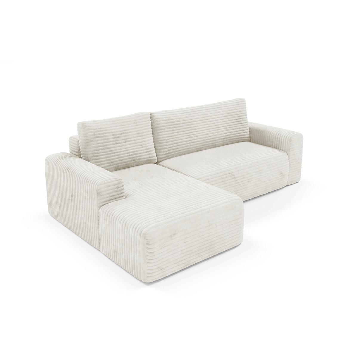 ECKSOFA Romeo 3 Sitzplätze Weiß - Weiß, Holz (268/163cm) - Petits-meubles