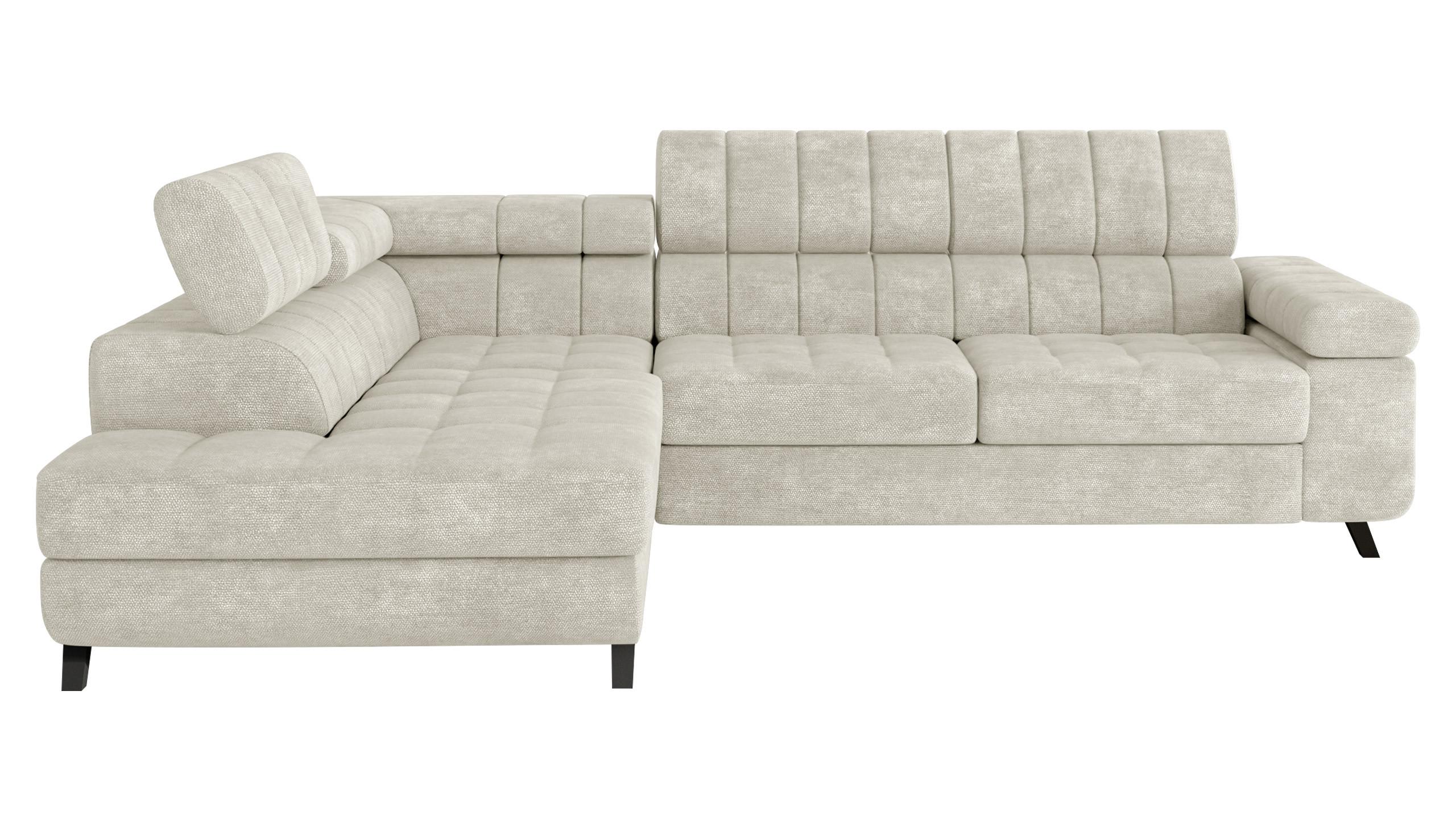 ECKSOFA Nord, Seite: Links - Sandfarben/Schwarz, Holz/Textil (264/203cm) - MIRJAN24