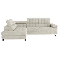 ECKSOFA Nord, Seite: Links - Sandfarben/Schwarz, Holz/Textil (264/203cm) - MIRJAN24