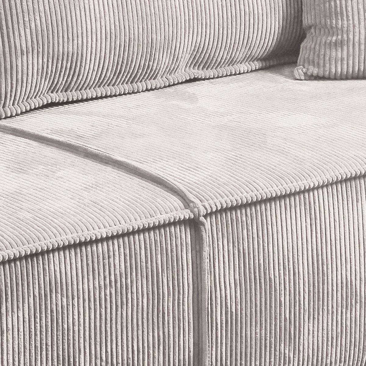 SOFA Isaac 4 Sitzplätze Gebrochenes Weiß - Weiß, Holzwerkstoff (255/85/105cm) - Petits-meubles