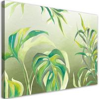 WANDBILD monster's blätter - Beige, Textil (60/40cm) - Feeby