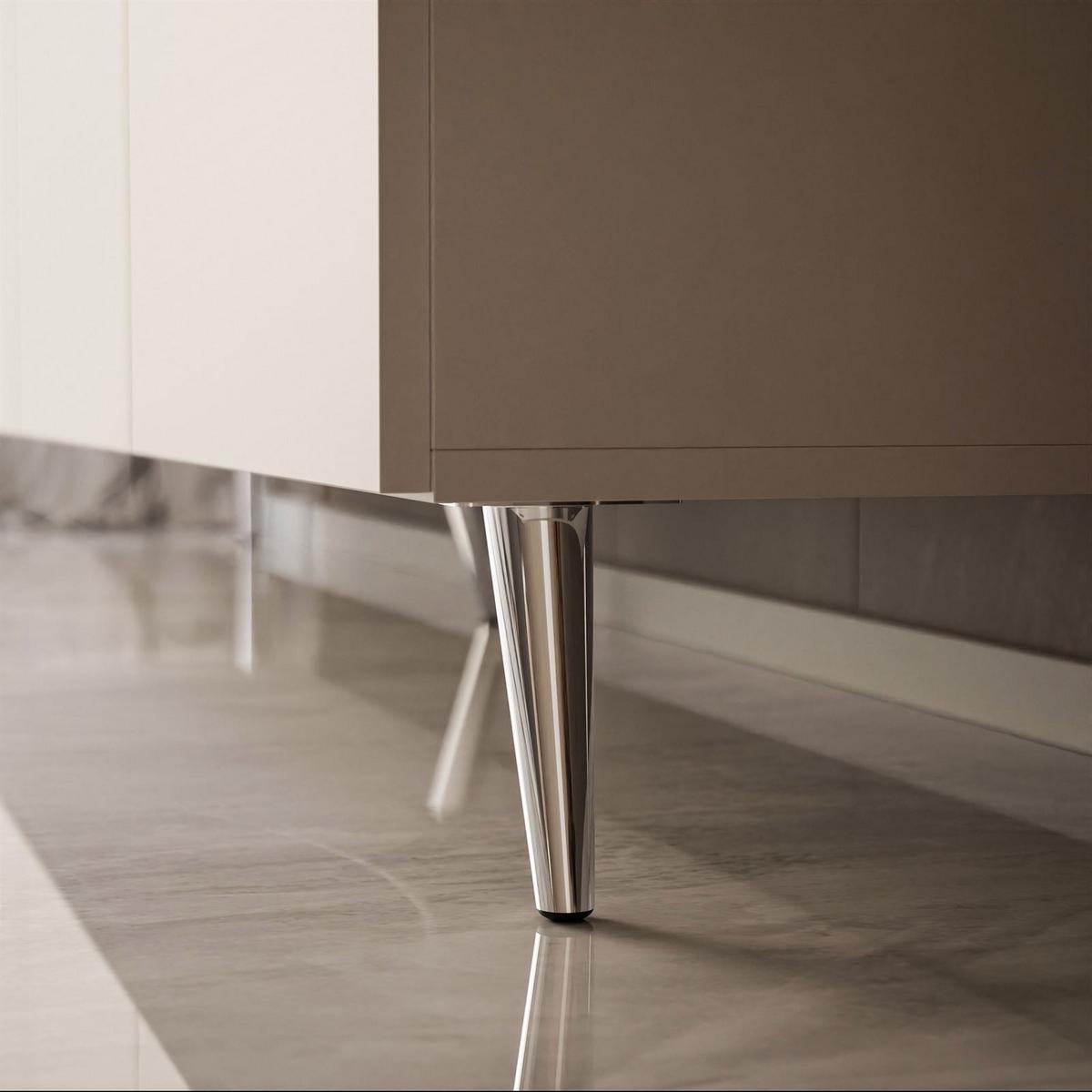 TV-LOWBOARD COLGANTE 100 cm Kaschmir auf Chrom Beinen - Kaschmir/Chromfarben, Holzwerkstoff/Metall (100/49/40cm) - Lookway