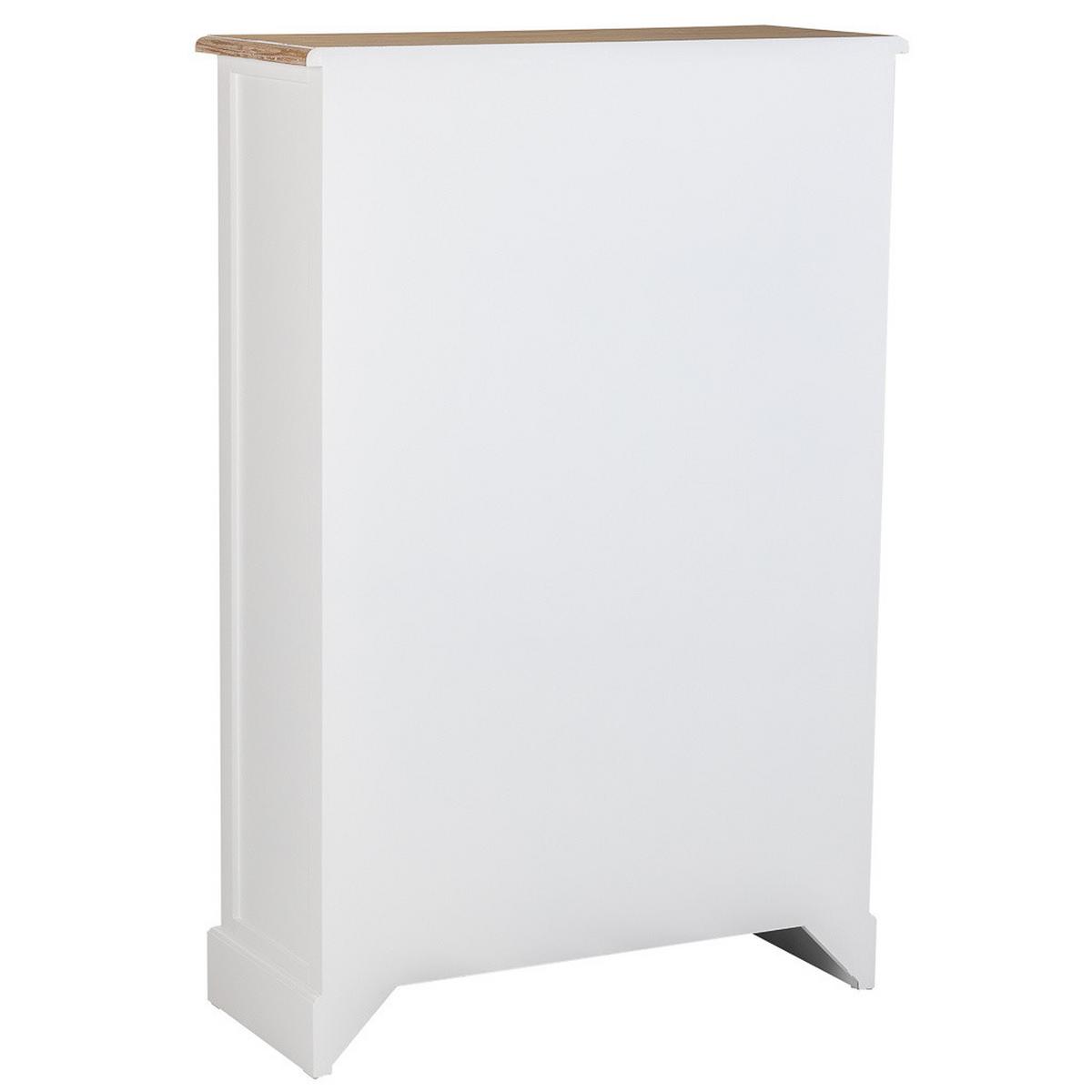 SCHUHSCHRANK aus Holz 80x120x33 cm - Weiß, Holzwerkstoff (80/121/33cm) - Wanderlust