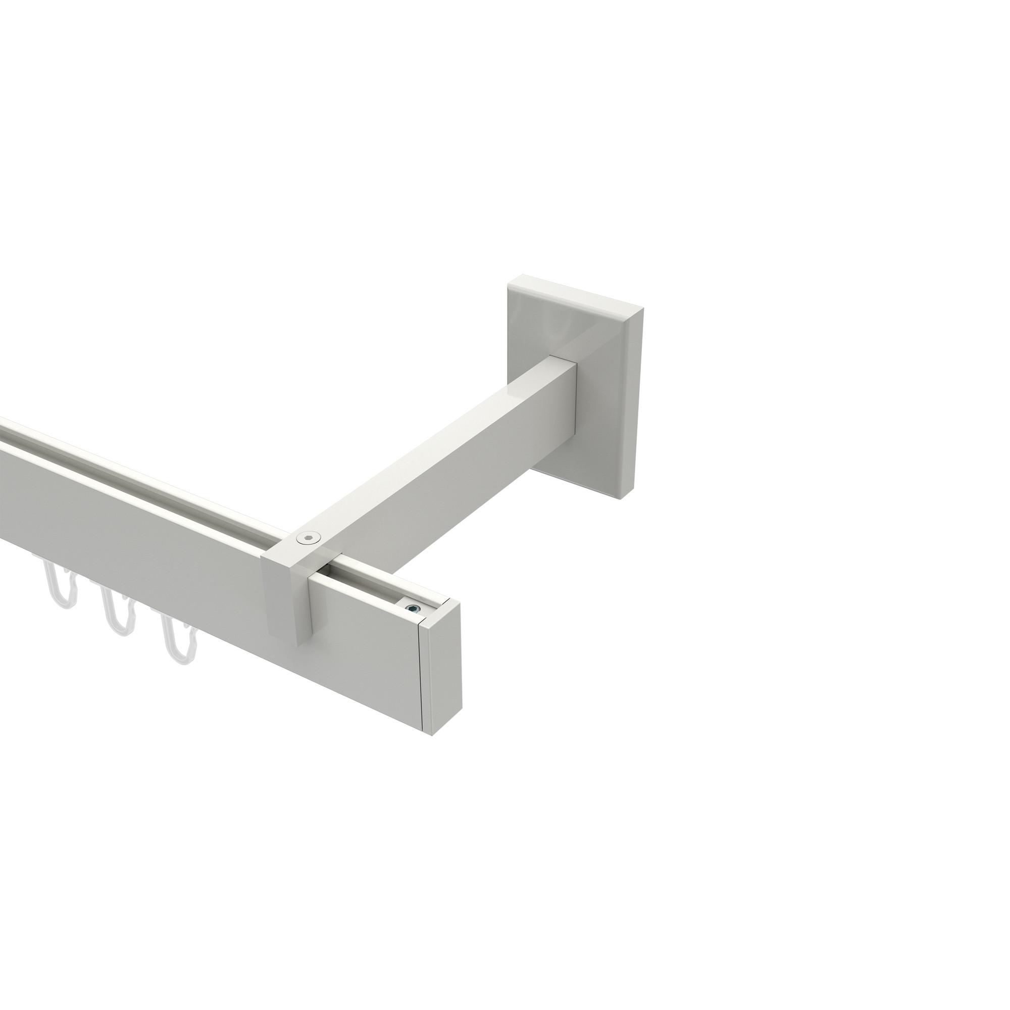 GARDINENSTANGE INNENLAUF Smartline Paxo 360 cm (geteilt in 2 x 180 cm), 1-läufig, 14x35 mm Weiß - Weiß, Metall (360cm) - INTERDECO