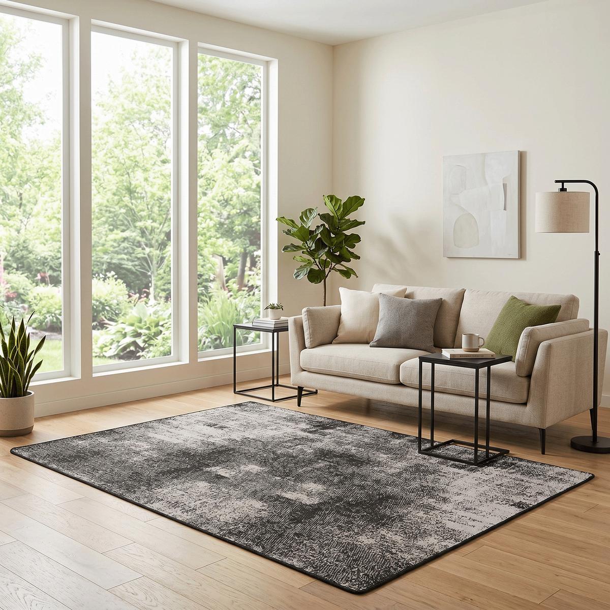 IN- UND OUTDOOR TEPPICH BEIDSEITIG NEWPORT DESIGN - Schwarz, Textil (80/320cm) - Snapstyle