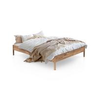 MASSIVHOLZBETT AGNES 140x200 OHNE HOLZKOPFTEIL Wildeiche - Wildeiche, Holz (140/200cm) - byoak