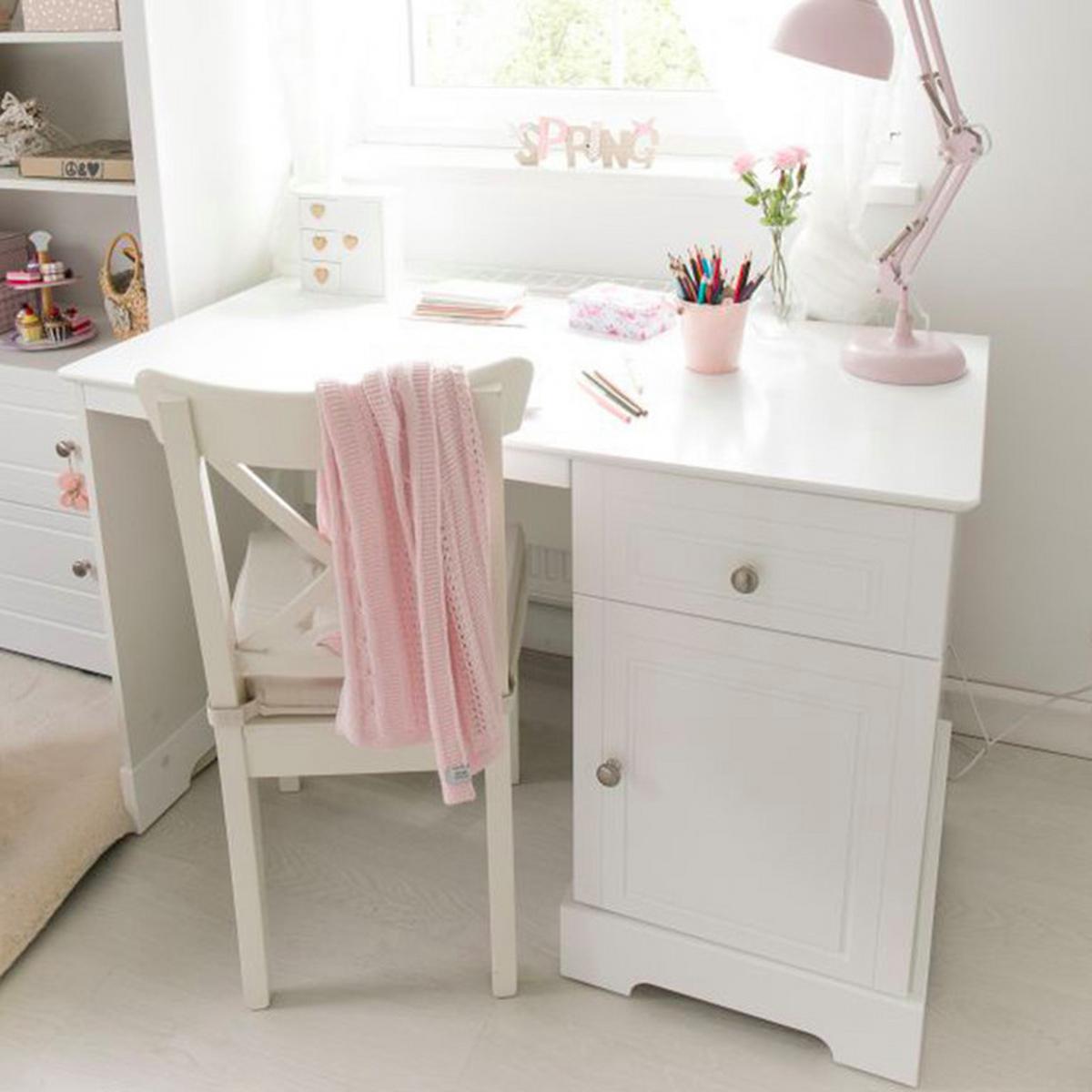 SCHREIBTISCH Weiß - Weiß, Holzwerkstoff (60/122/77cm) - Petits-meubles