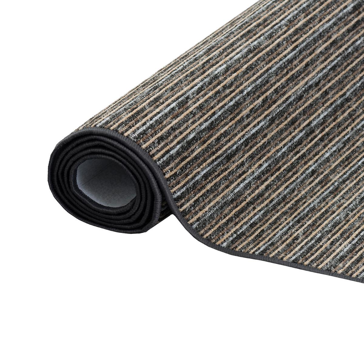 STREIFENBERBER TEPPICH MARTA - Anthrazit, Textil (80/320cm) - Snapstyle