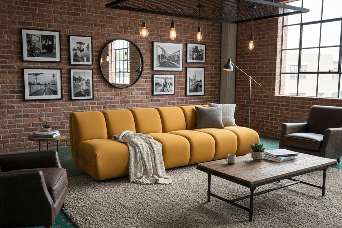 MODULSOFA LAYLA Gelb Velvet - Gelb/Schwarz, Buchenholz/Textil (274/74/99cm) - KAWOLA