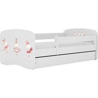 KINDERBETT Emily mit Schublade und Matratze, Weiß 70x140 cm - Altrosa, Holzwerkstoff (140/70cm) - WFL GROUP
