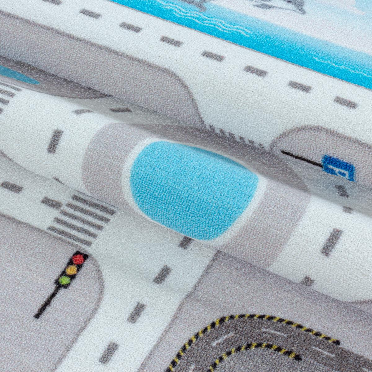 KINDERTEPPICH TRAUN, mit Spielstraßen-Motiv, Grau, 120 x 170 cm - Grau, Textil (170/120cm) - KADIMA DESIGN