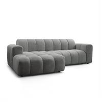 ECKSOFA TISI Grau Strukturstoff - Grau, Holz (274/165cm) - MASSENO