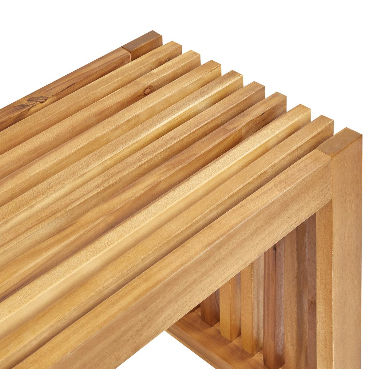 GARTENBANK Akazienholz Braun Bellano - Hellbraun, Holz (105/43/35cm) - Beliani