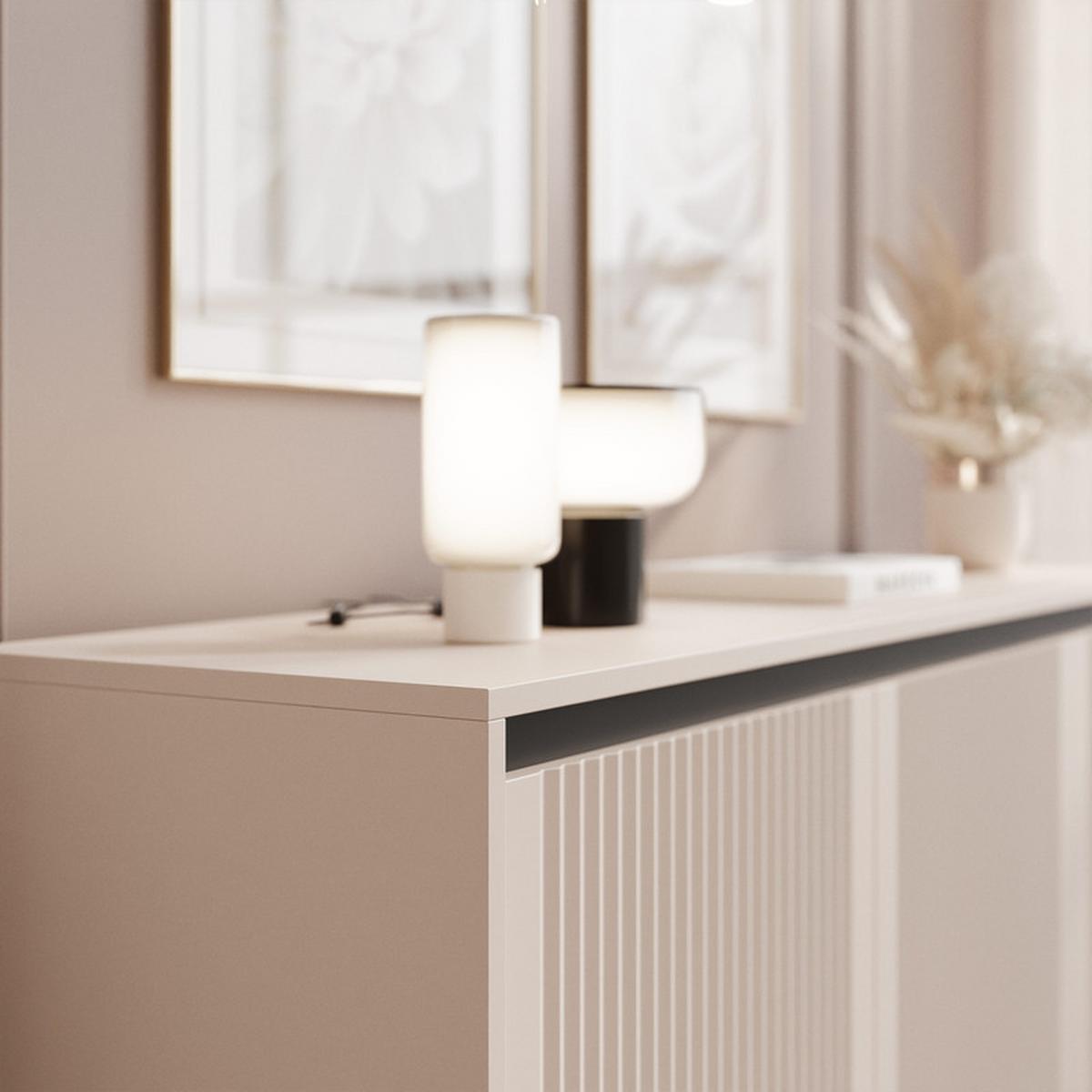 KOMMODE LIRA 149 cm, 3 Schublade(n) Sandbeige - Beige/Schwarz, Holzwerkstoff/Metall (149/100/40cm) - Idohome