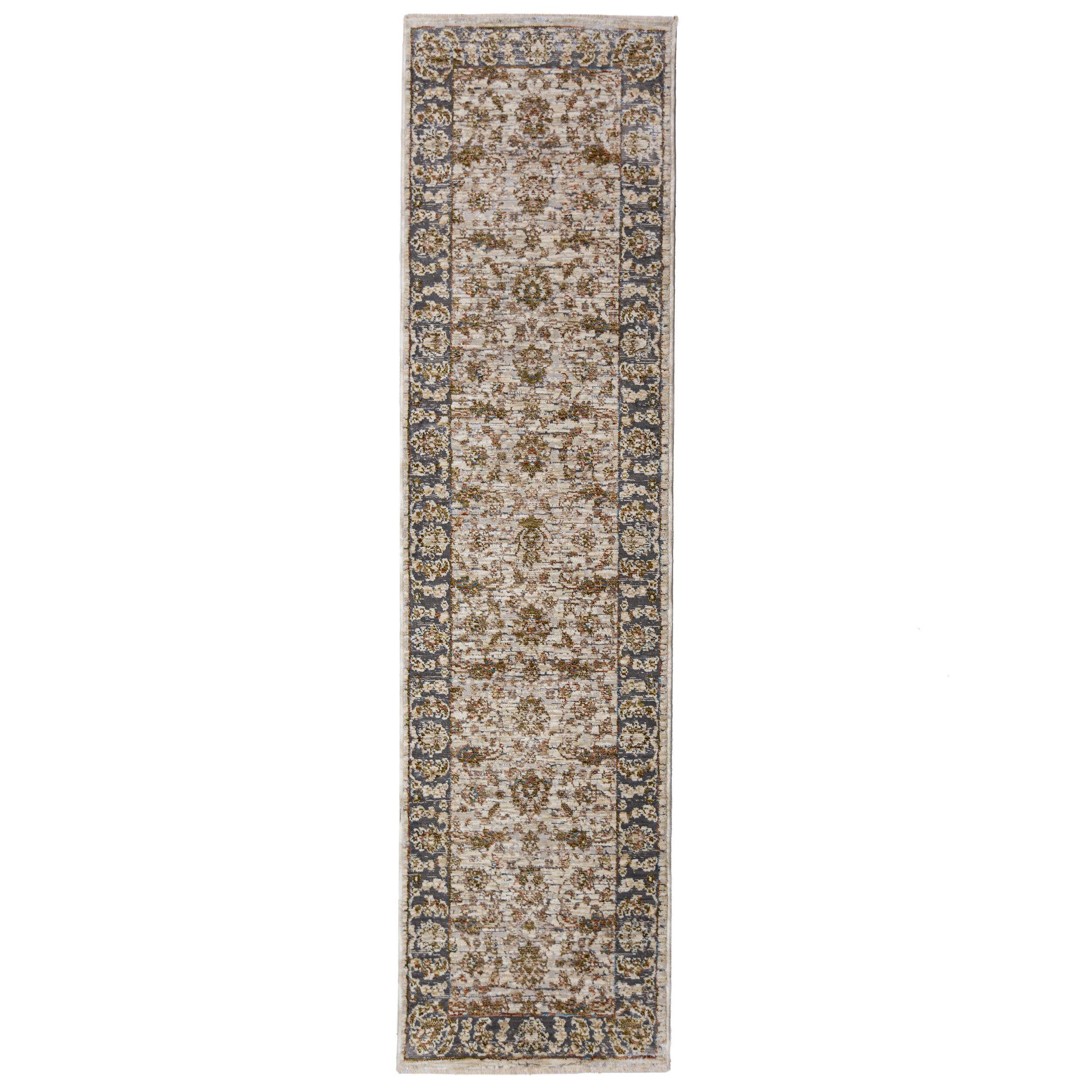 TEPPICH ADUR, im Vintage-Stil, Erdtöne-Grün, 60 x 230 cm - Grün, Textil (230/60cm) - KADIMA DESIGN