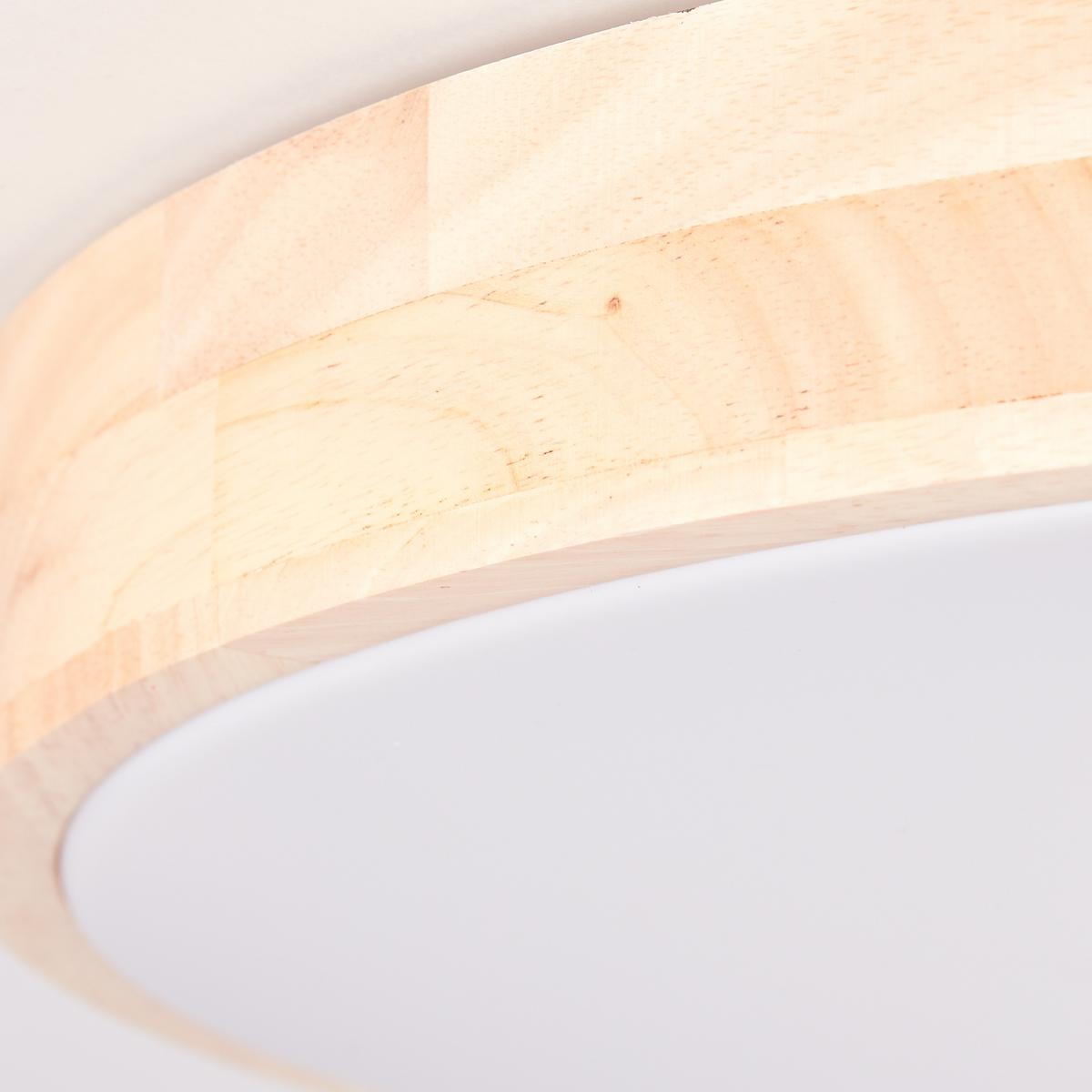 WANDLEUCHTE Slimline Holz hell/Weiß 50/50/8 cm - Multicolor, Holz (50/50/8cm) - Brilliant