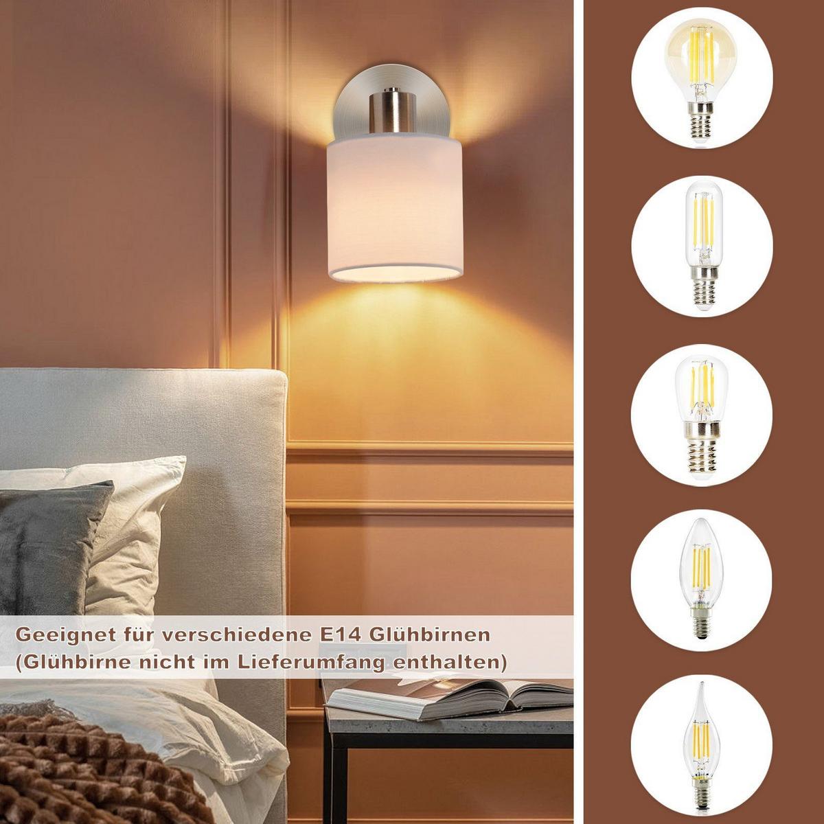 DECKENSTRAHLER Brand 1-flammig 11/11/21 cm - Silberfarben, Textil (11/11/21cm) - Nettlife