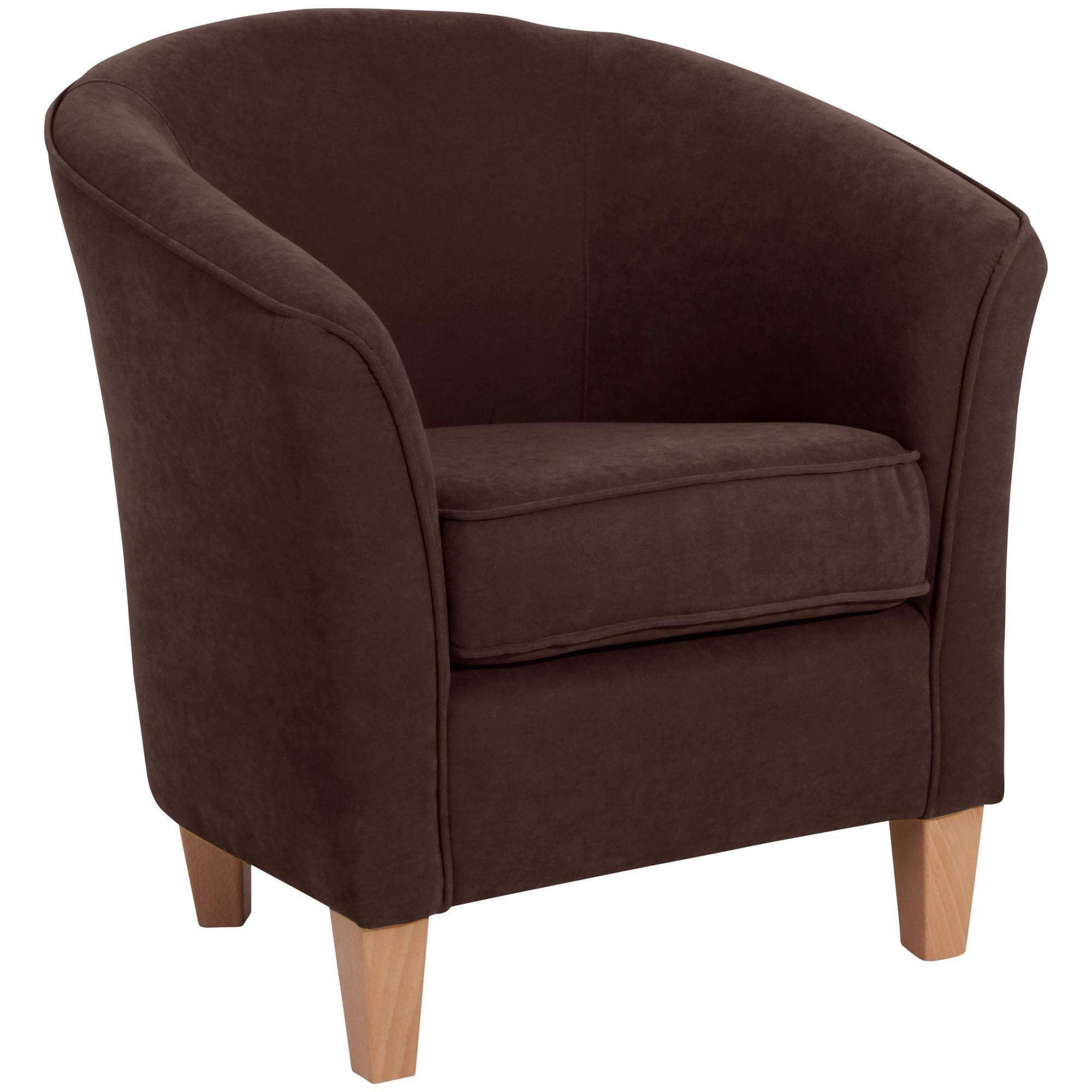 SESSEL Karine Bezug Veloursstoff Buche natur / braun - Braun, Kunststoff (70/74/70cm) - 58aufmkessel
