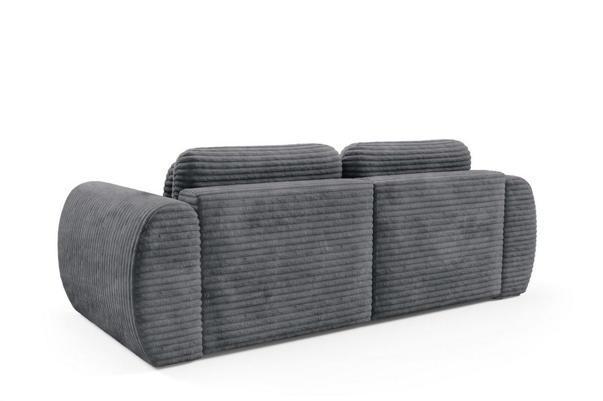 SCHLAFSOFA Simone - Anthrazit, Holzwerkstoff/Textil (266/95/110cm) - Fun Möbel
