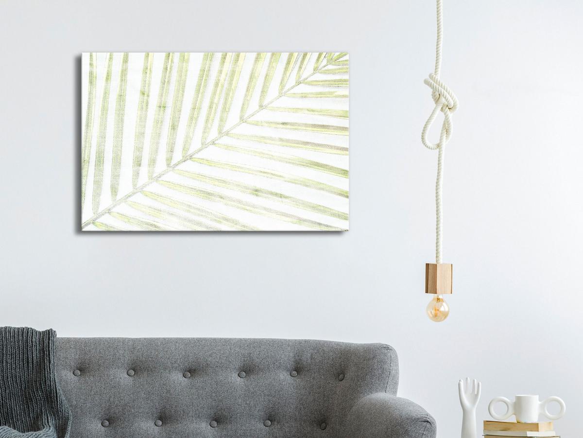 KUNSTDRUCK Grün 60/40 cm - Weiß/Grün, Textil (60/40cm) - KUNSTLOFT