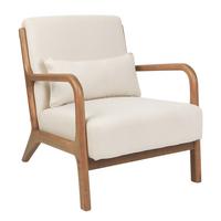 SESSEL Stoff Helles Beige Skovde - Hellbraun/Creme, Textil (65/78/80cm) - Beliani