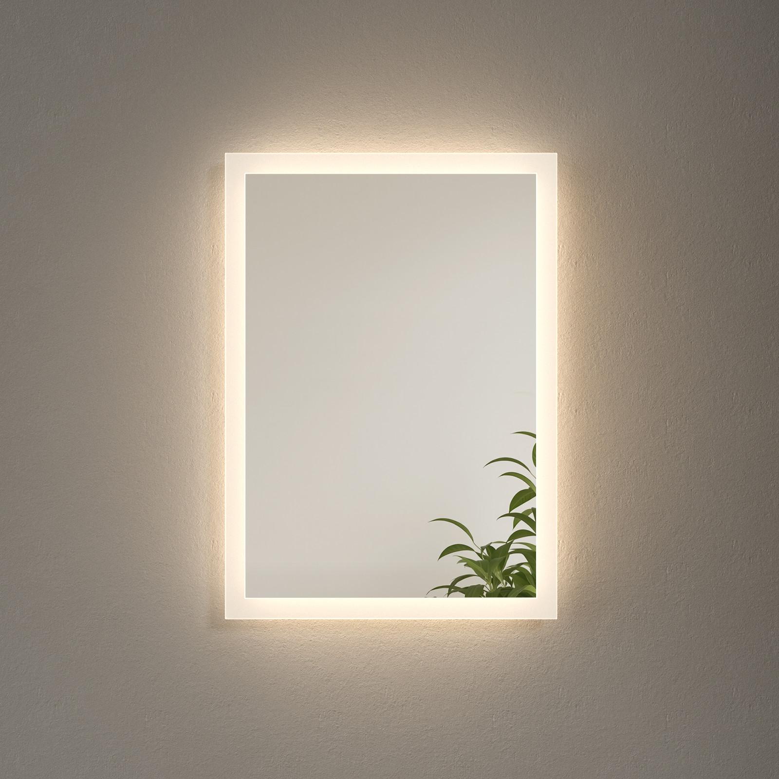 BADSPIEGEL mit Umweltfreundlicher Silberspiegel Beleuchtung 70/50 cm - Transparent, Glas (70/50/3.5cm) - EMKE