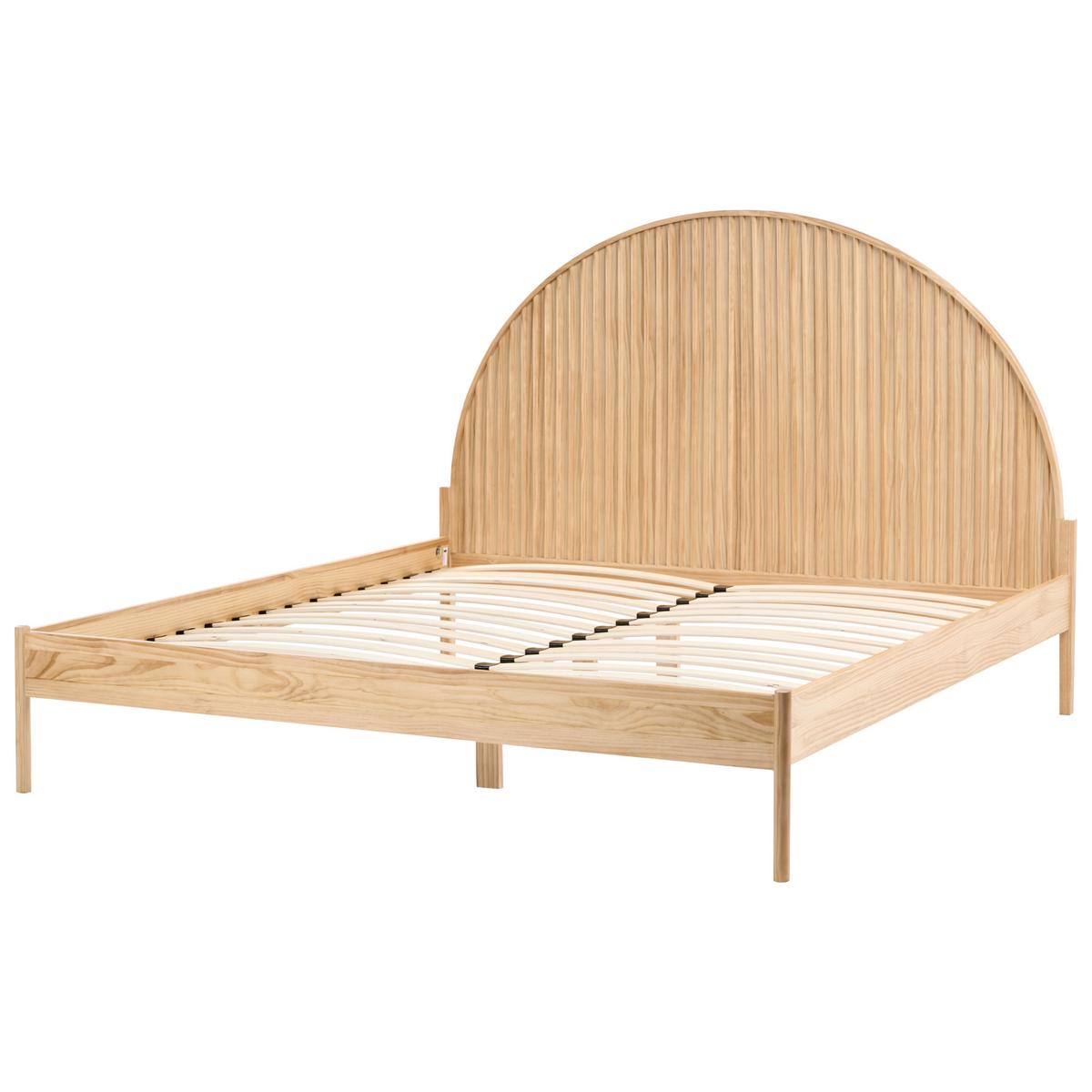 BETT mit Lattenrost 180/200 cm Kiefernholz Hellbraun Mascortel - Hellbraun, Holz (180/200cm) - Beliani