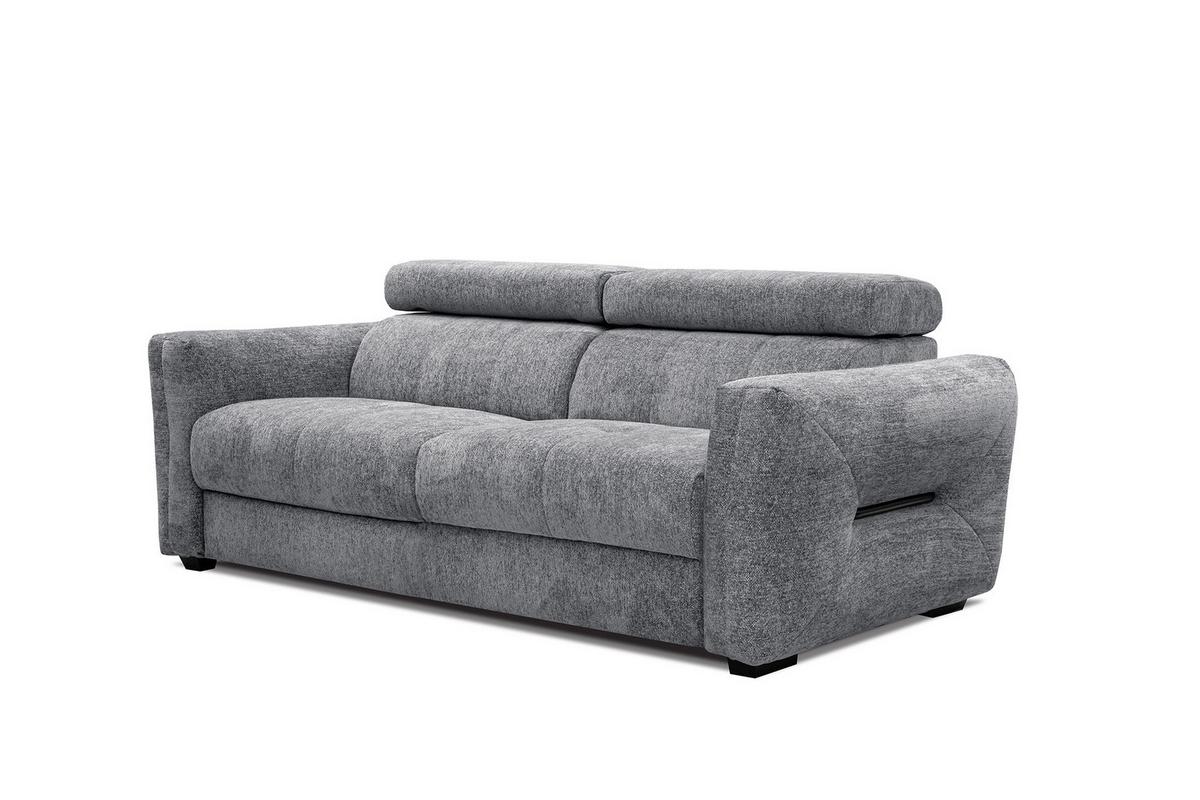 SOFA CALVERA 3-Sitzer, grau - Grau, Holzwerkstoff/Textil (204/79/106cm) - Wozimo