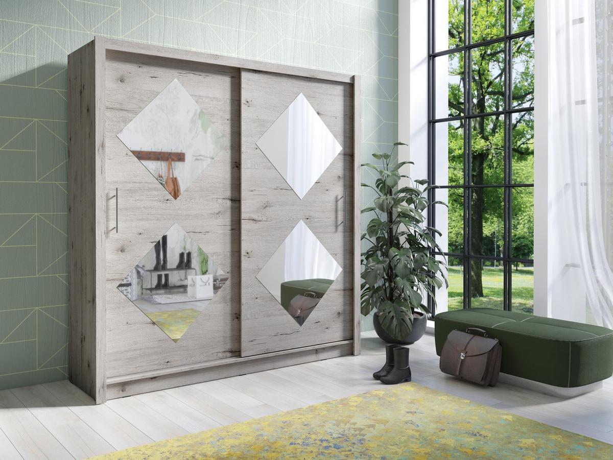 KLEIDERSCHRANK Eiche Wellington 205/215/61,6 - Eichefarben, Holzwerkstoff (205/215/62cm) - RAUMHIRSCH FURNITURE