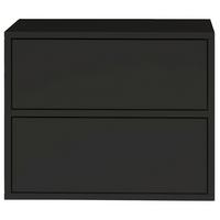 NACHTTISCH hängend Framme Schwarz mit 2 Schubladen, 50 cm - Schwarz, Holzwerkstoff (50/40/36cm) - Selsey