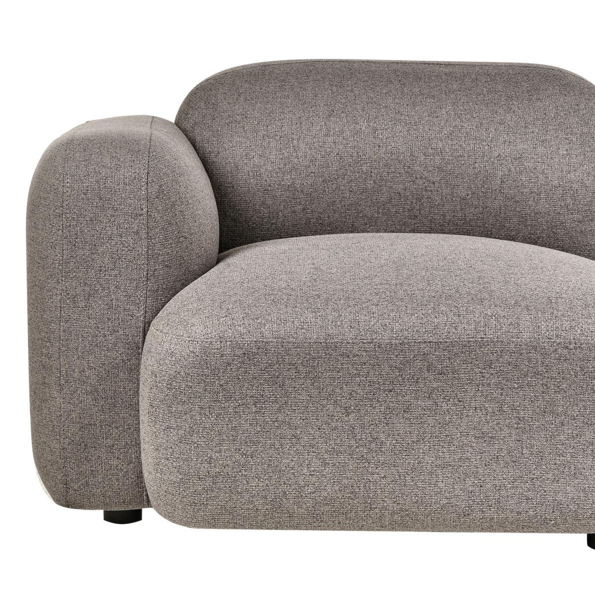 3-SITZER-SOFA Stoff Dunkelgrau Afoss - Dunkelgrau, Textil (195/71/94cm) - Beliani