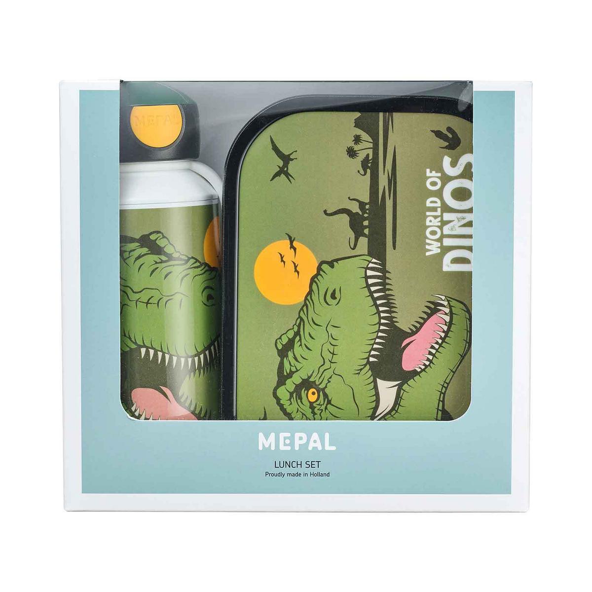 LUNCHSET Campus Dino World 400 ml + 700 ml 2er Set - Dunkelgrün, Kunststoff (7.5/18.8/20.5cm) - Mepal